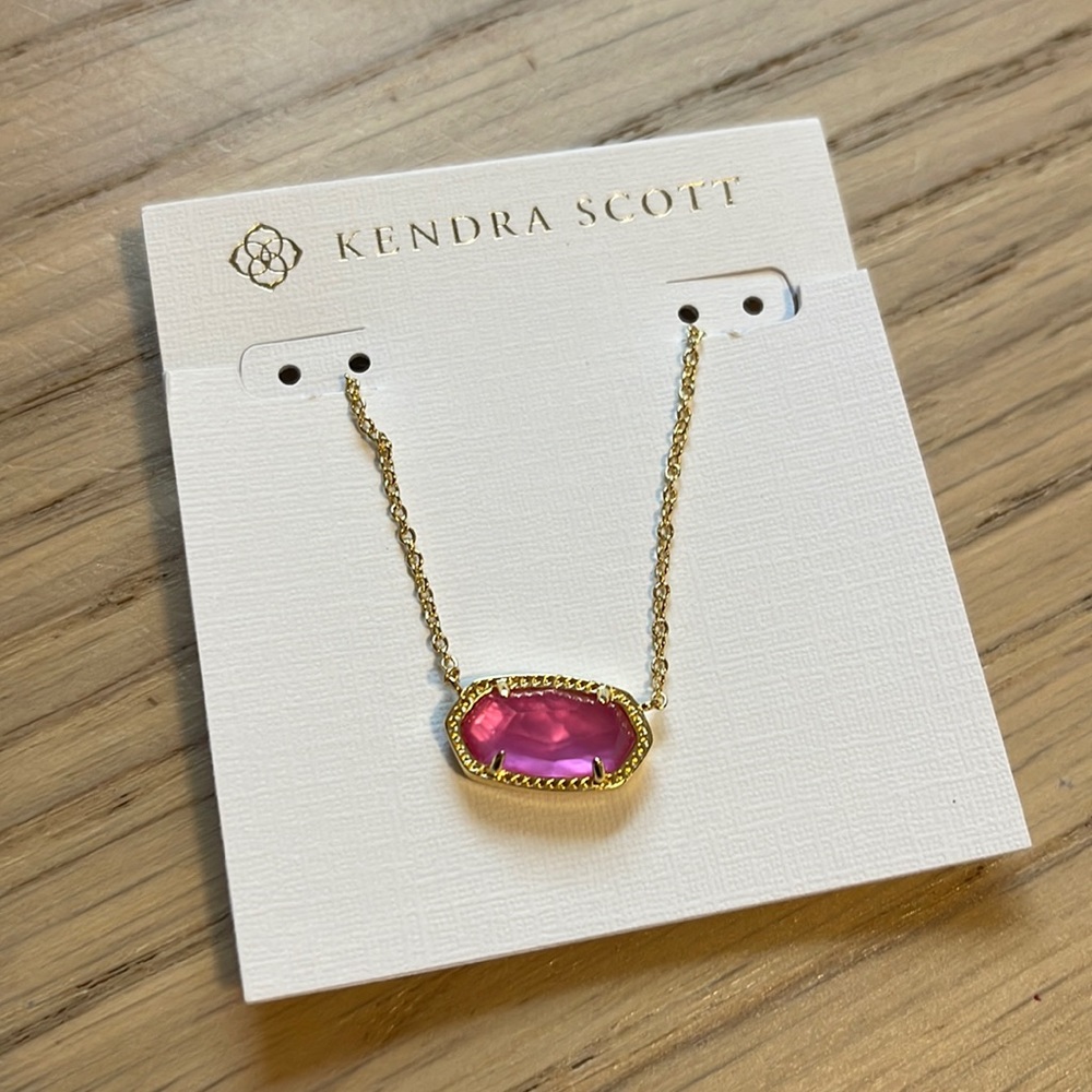 Kendra scott elisa necklace in pink azalea illusion